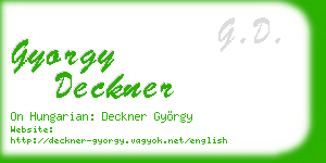gyorgy deckner business card